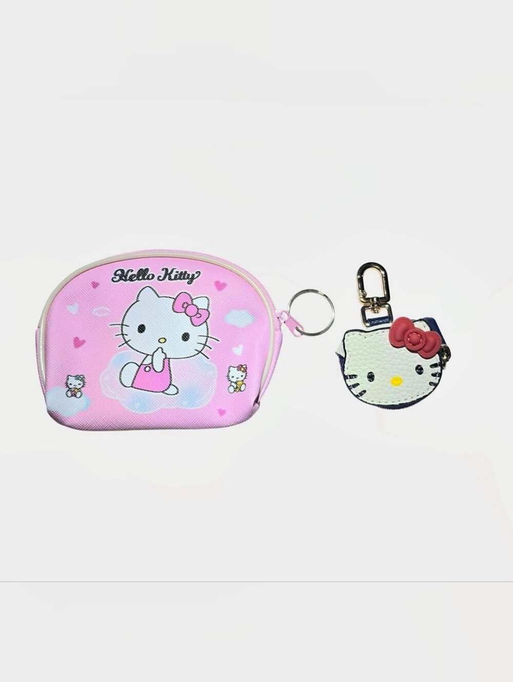 Sanrio Hello Kitty Accessory Bundle With Mini Coin Purse/ Bag Charm & Small Bag